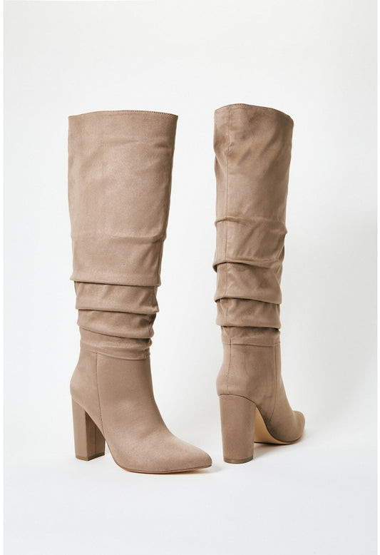 Rosamund Slouch Heeled Boot Portabella