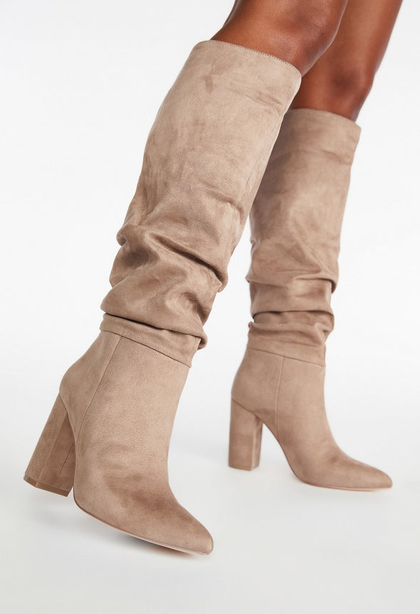 Rosamund Slouch Heeled Boot Portabella