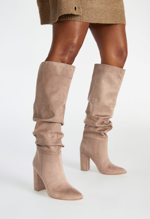 Rosamund Slouch Heeled Boot Portabella