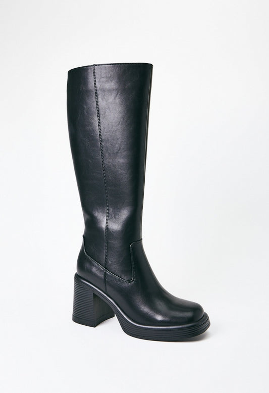 Romy Heeled Boot Black Caviar