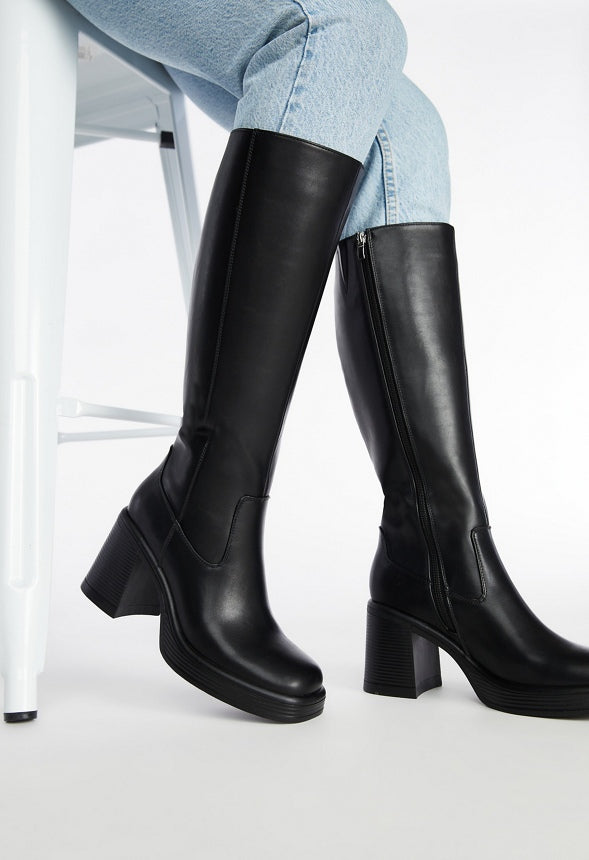 Romy Heeled Boot Black Caviar