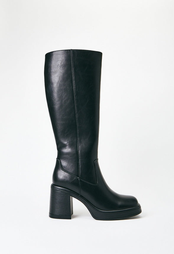 Romy Heeled Boot Black Caviar
