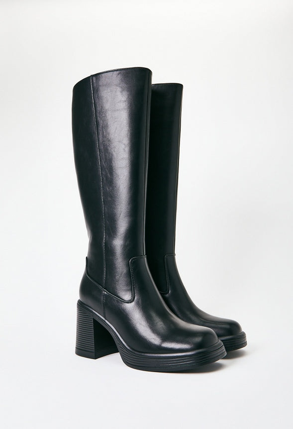 Romy Heeled Boot Black Caviar
