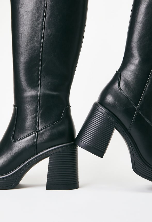 Romy Heeled Boot Black Caviar