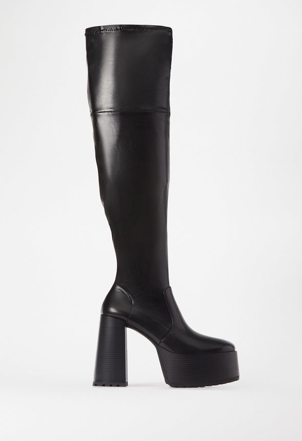 Reigan Heeled Boot Black