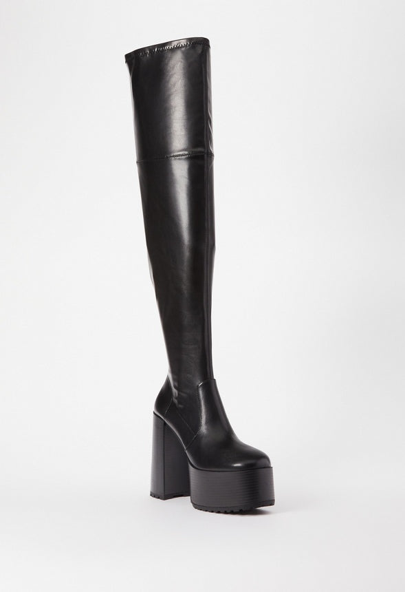 Reigan Heeled Boot Black