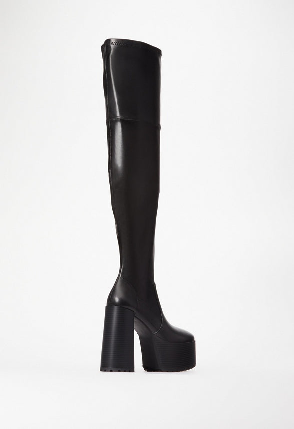 Reigan Heeled Boot Black