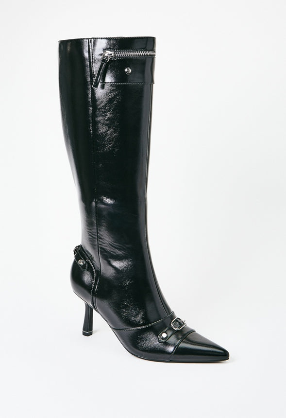 Zimi Stiletto Boot Black Caviar
