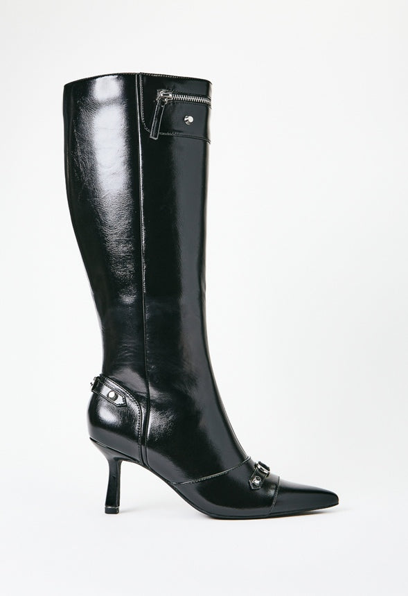 Zimi Stiletto Boot Black Caviar