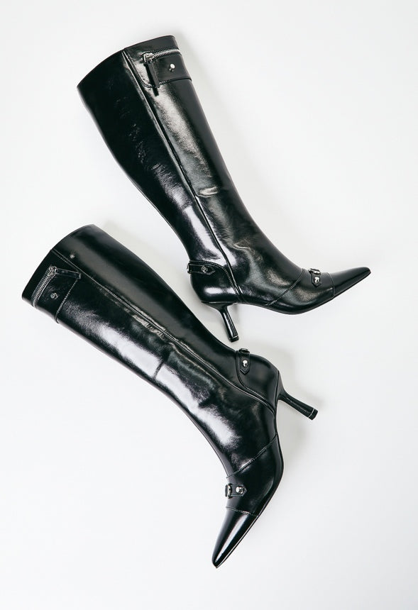 Zimi Stiletto Boot Black Caviar
