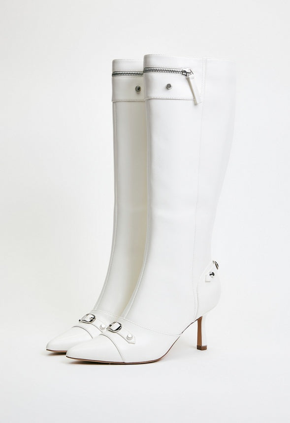 Zimi Stiletto Boot Bright White
