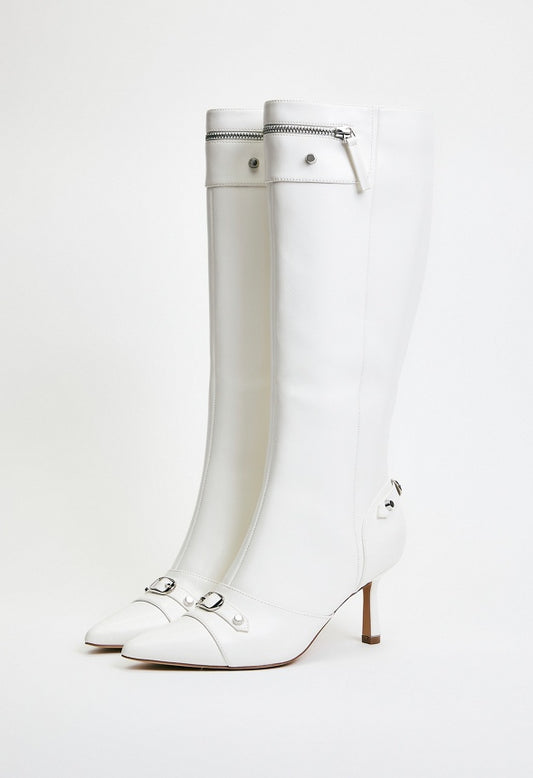 Zimi Stiletto Boot Bright White