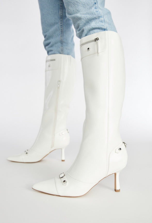 Zimi Stiletto Boot Bright White