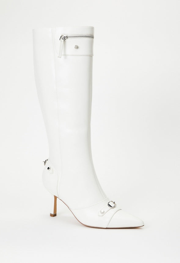 Zimi Stiletto Boot Bright White