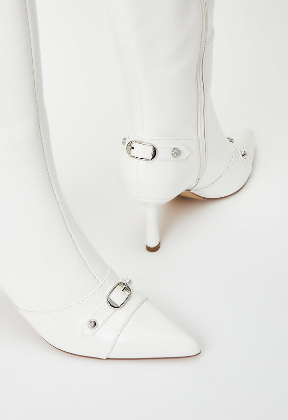 Zimi Stiletto Boot Bright White