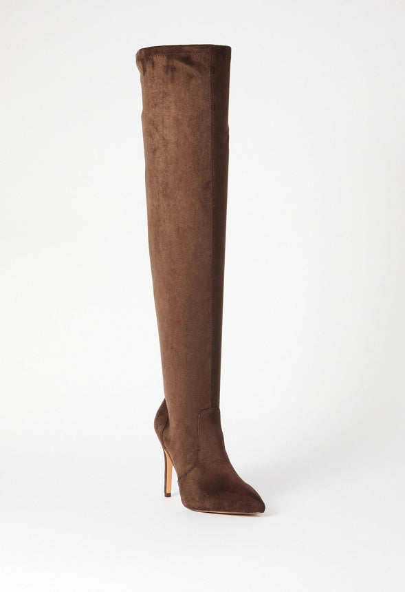 Ysabel Over-The-Knee Stiletto Boot Coffee
