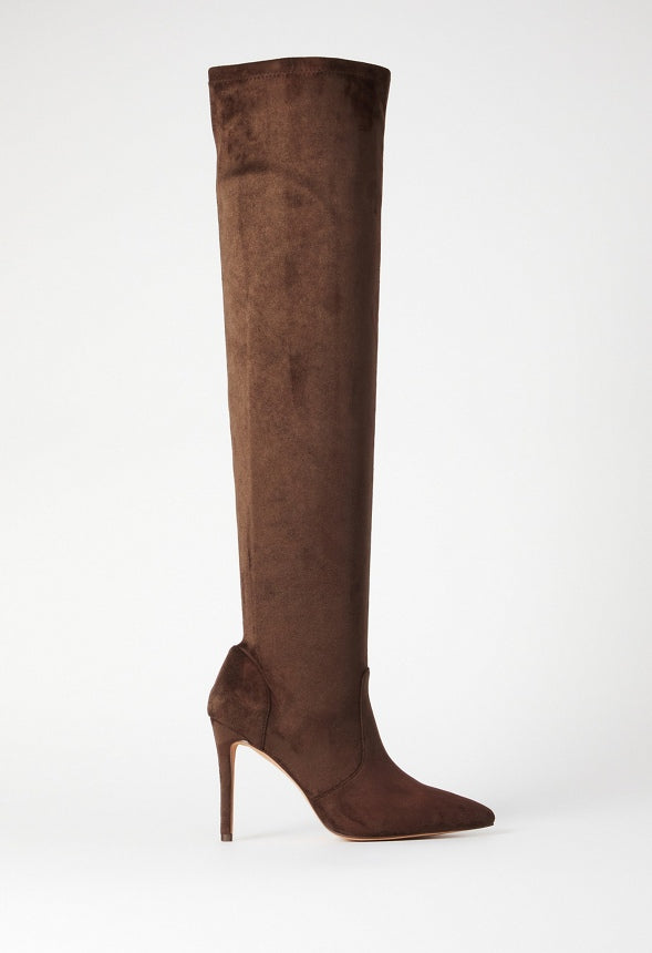 Ysabel Over-The-Knee Stiletto Boot Coffee