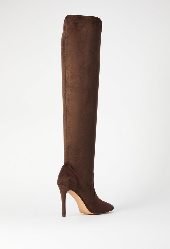 Ysabel Over-The-Knee Stiletto Boot Coffee
