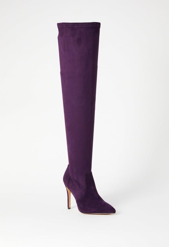 Ysabel Over-The-Knee Stiletto Boot Acai Purple
