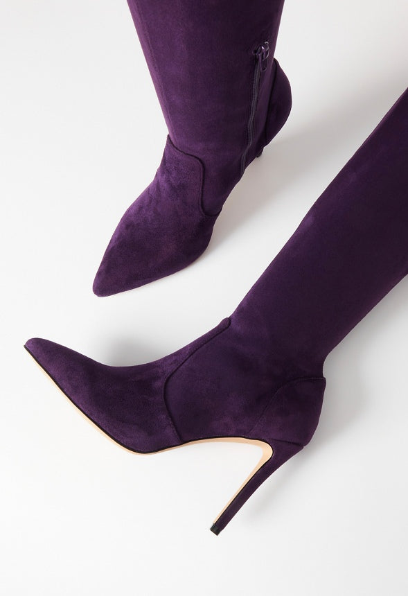 Ysabel Over-The-Knee Stiletto Boot Acai Purple
