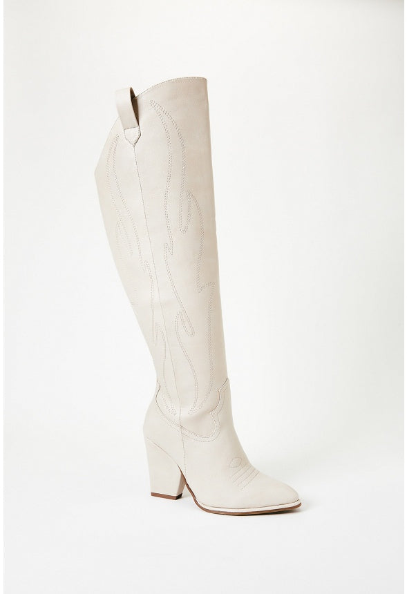 Phoenix Heeled Boot Bone