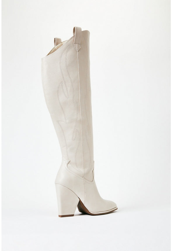 Phoenix Heeled Boot Bone