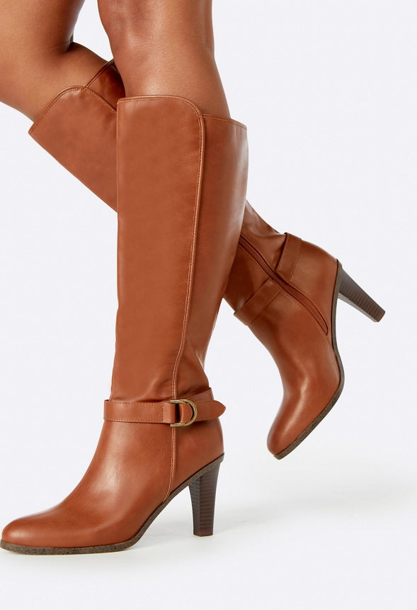 Dallas Heeled Boot Leather Brown