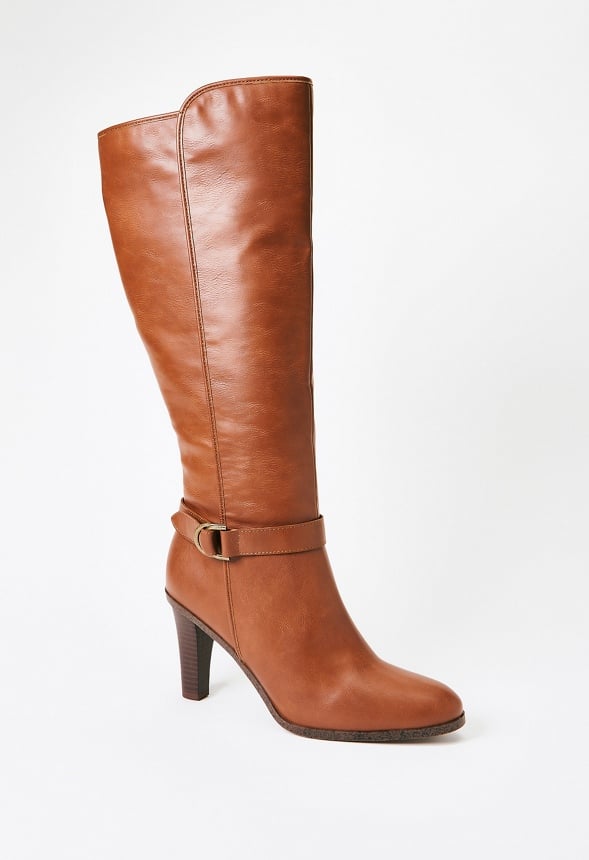 Dallas Heeled Boot Leather Brown