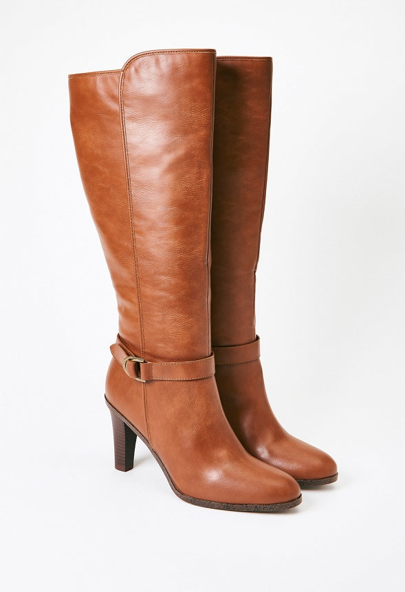 Dallas Heeled Boot Leather Brown