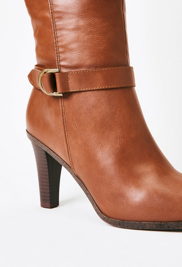 Dallas Heeled Boot Leather Brown