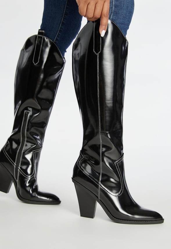 Bella Heeled Boot Black