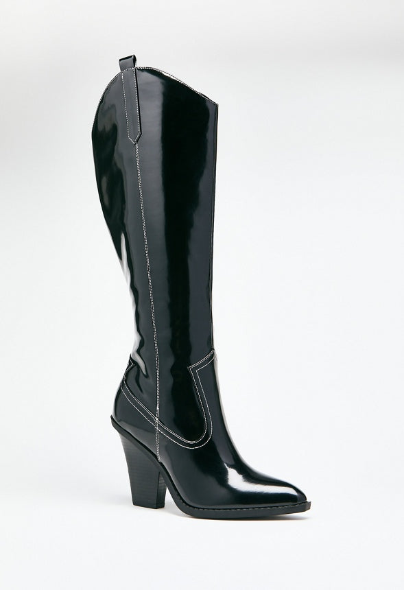Bella Heeled Boot Black
