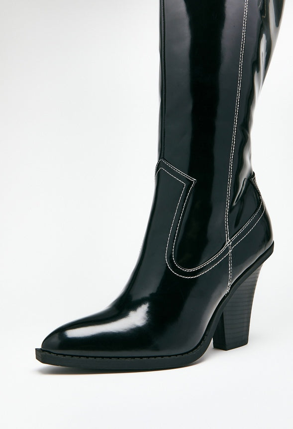 Bella Heeled Boot Black
