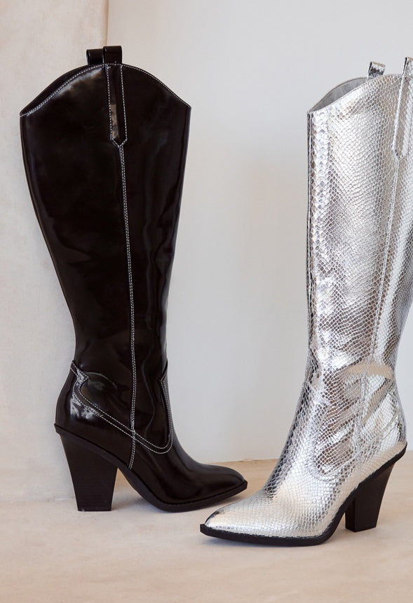 Bella Heeled Boot Black