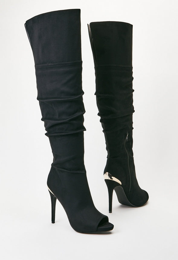 Alyssa Heeled Boot Black Caviar