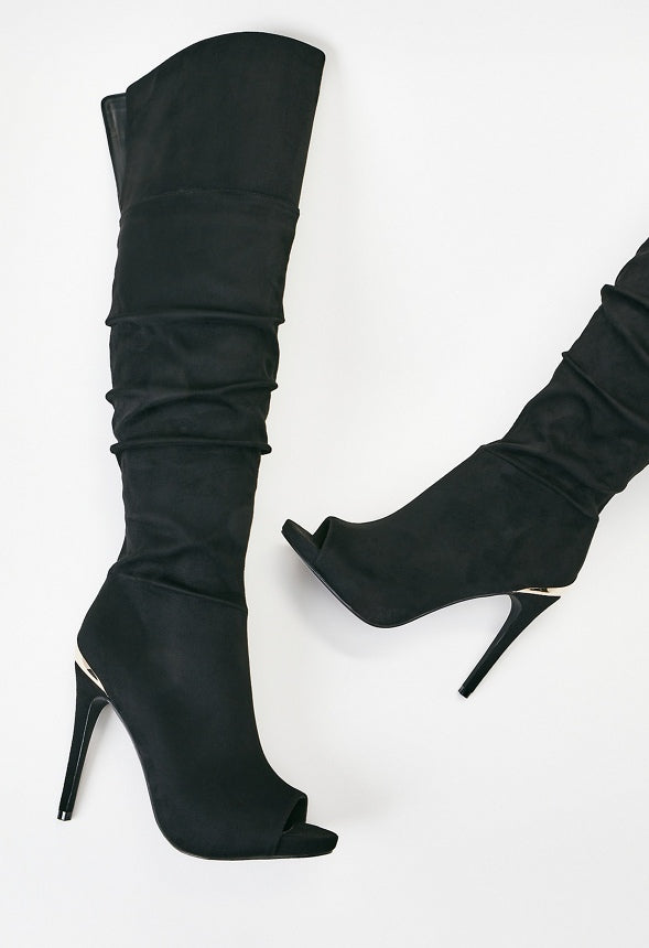 Alyssa Heeled Boot Black Caviar