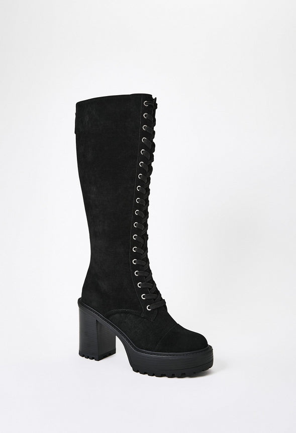 Kitt Heeled Boot Black Caviar