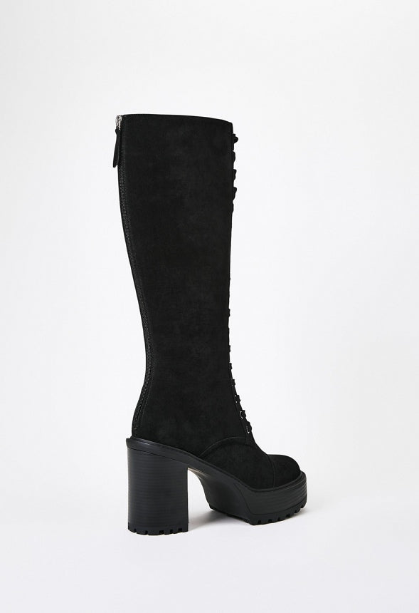Kitt Heeled Boot Black Caviar