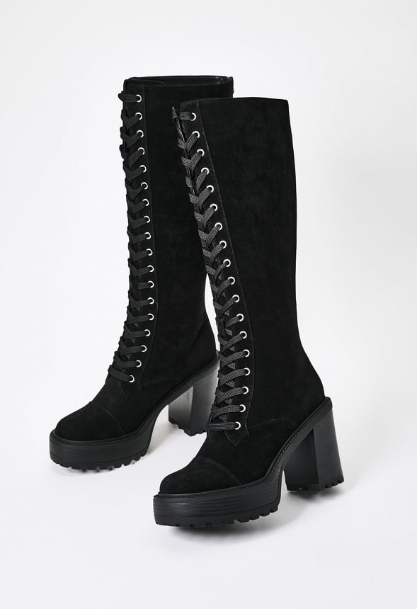 Kitt Heeled Boot Black Caviar