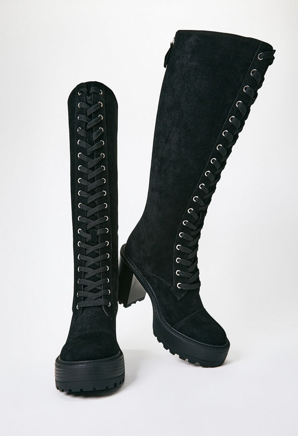 Kitt Heeled Boot Black Caviar