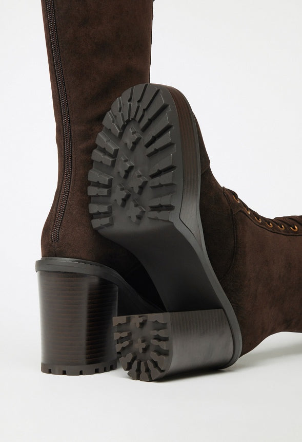 Kitt Heeled Boot Coffee