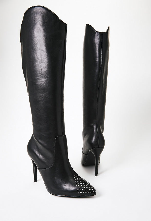 Paige Stiletto Boot Black Caviar