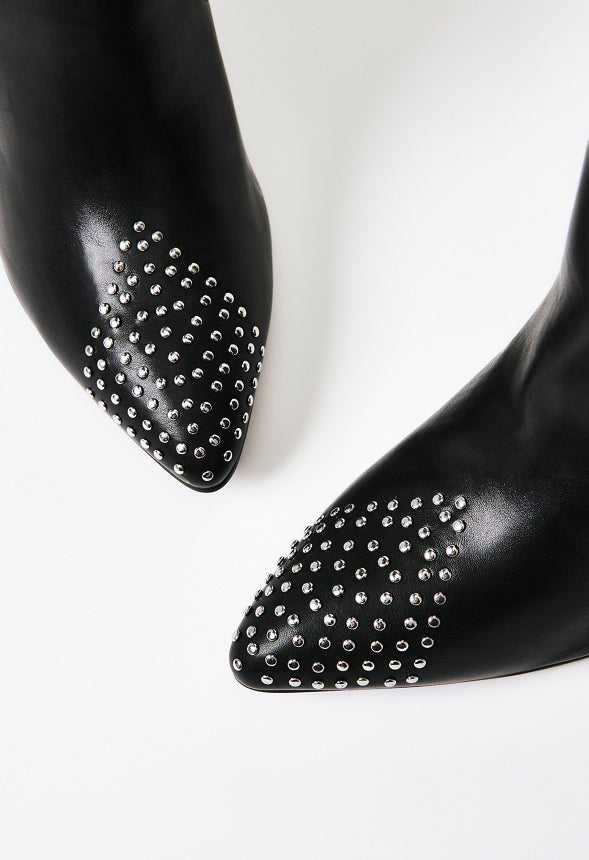 Paige Stiletto Boot Black Caviar