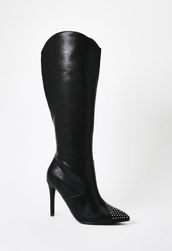 Paige Stiletto Boot Black Caviar