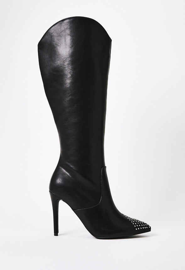 Paige Stiletto Boot Black Caviar