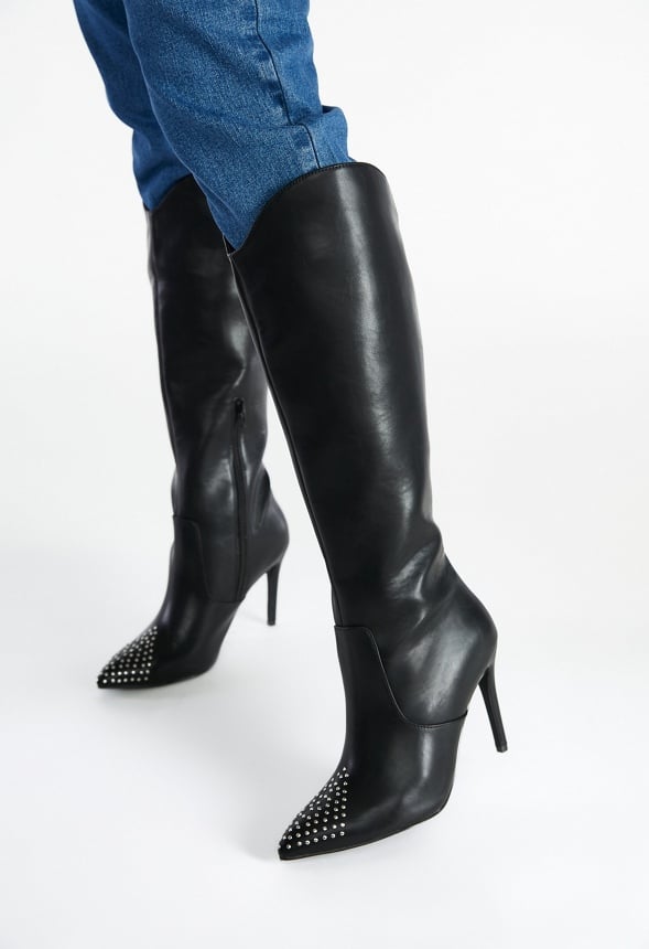 Paige Stiletto Boot Black Caviar