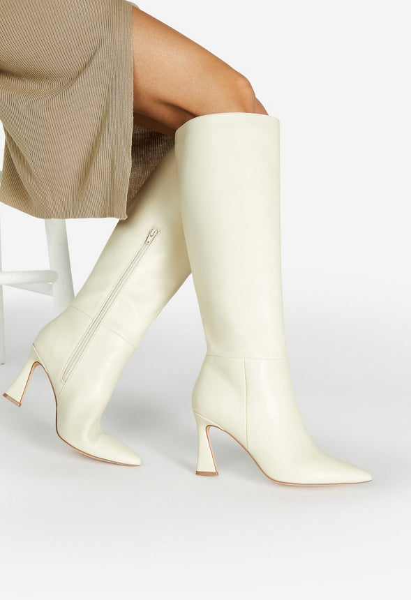 Alice Stiletto Boot Birch White