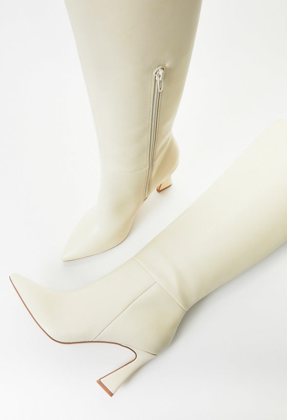 Alice Stiletto Boot Birch White
