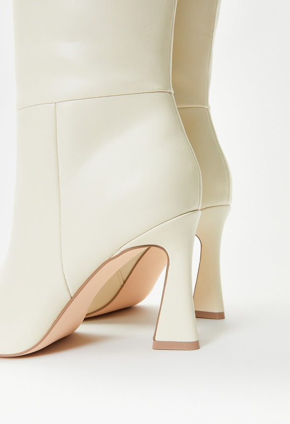 Alice Stiletto Boot Birch White