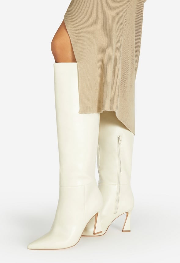 Alice Stiletto Boot Birch White